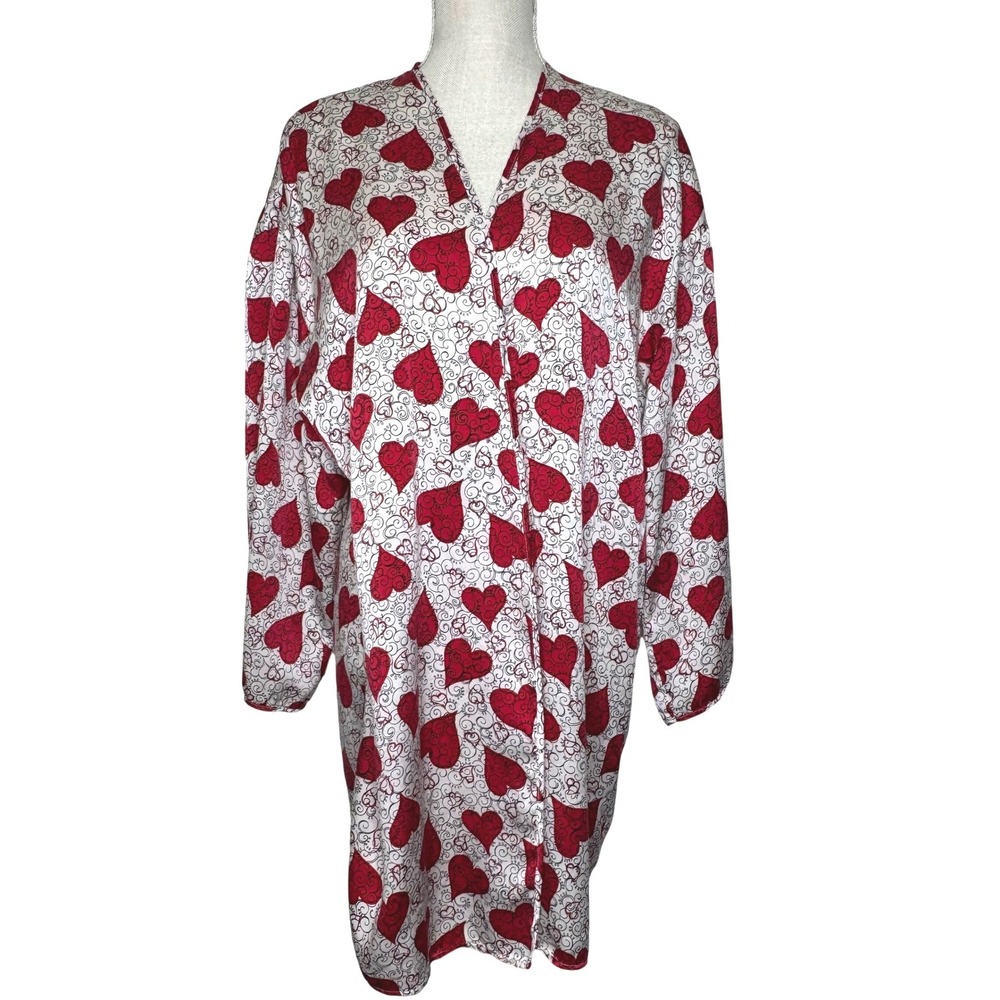 Vintage Victoria's Secret Gold Label Silk Heart Robe - No Belt M/L